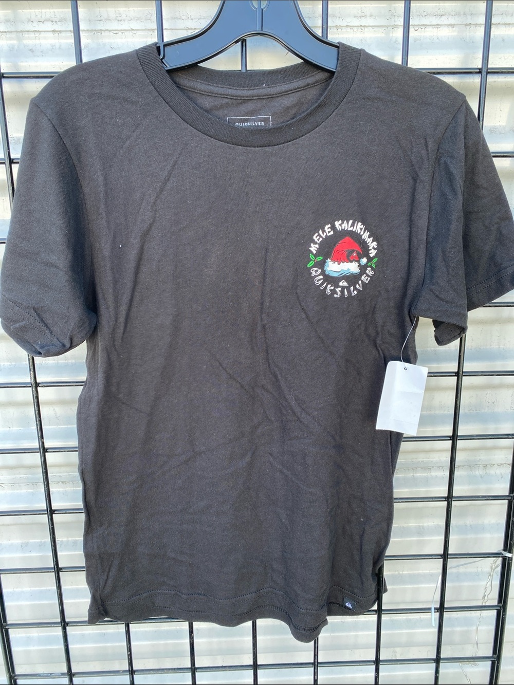 Quiksilver Black Short-Sleeve Tee with Chest Surf Patch